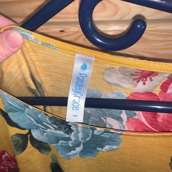 Paisley Grace floral boho style ruffle sleeve shirt size S - Picture 3 of 3